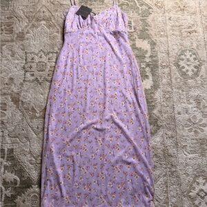 Aritzia Lavender Floral Midi Dress